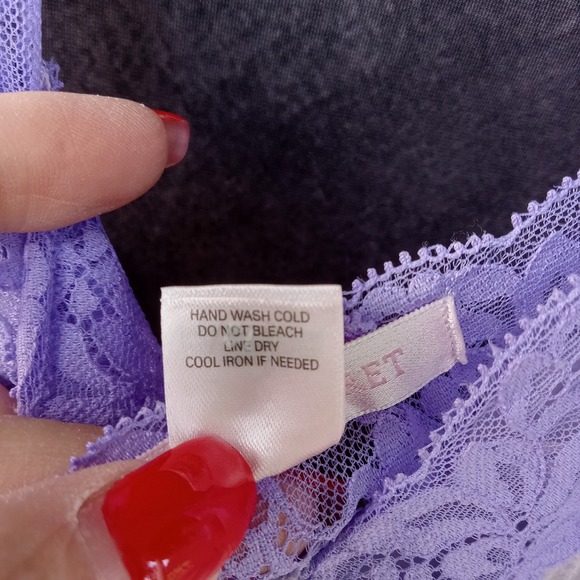 Victoria's‎ Secret Vintage Rare Y2K Silk Chemise Coquette Milkmaid Slip Dress  L - Picture 4 of 6